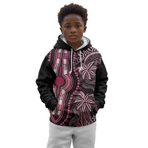 Polynesia Mixed African Dashiki Kid Hoodie Afro-pacific Culture - Pink