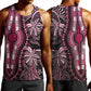 Polynesia Mixed African Dashiki Men Tank Top Afro-pacific Culture - Pink