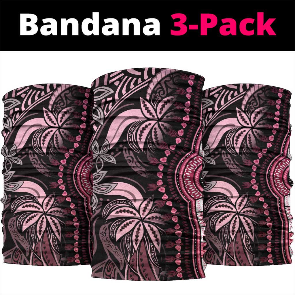 Polynesia Mixed African Dashiki Neck Gaiter Afro-pacific Culture - Pink LT9