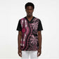 Polynesia Mixed African Dashiki Scrub Top Afro-pacific Culture - Pink