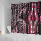 Polynesia Mixed African Dashiki Shower Curtain Afro-pacific Culture - Pink
