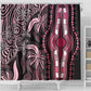 Polynesia Mixed African Dashiki Shower Curtain Afro-pacific Culture - Pink