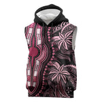 Polynesia Mixed African Dashiki Sleeveless Hoodie Afro-pacific Culture - Pink - African Pride