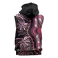 Polynesia Mixed African Dashiki Sleeveless Hoodie Afro-pacific Culture - Pink - African Pride
