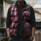 Polynesia Mixed African Dashiki Sleeveless Puffer Jacket Afro-pacific Culture - Pink