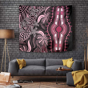 Polynesia Mixed African Dashiki Tapestry Afro-pacific Culture - Pink