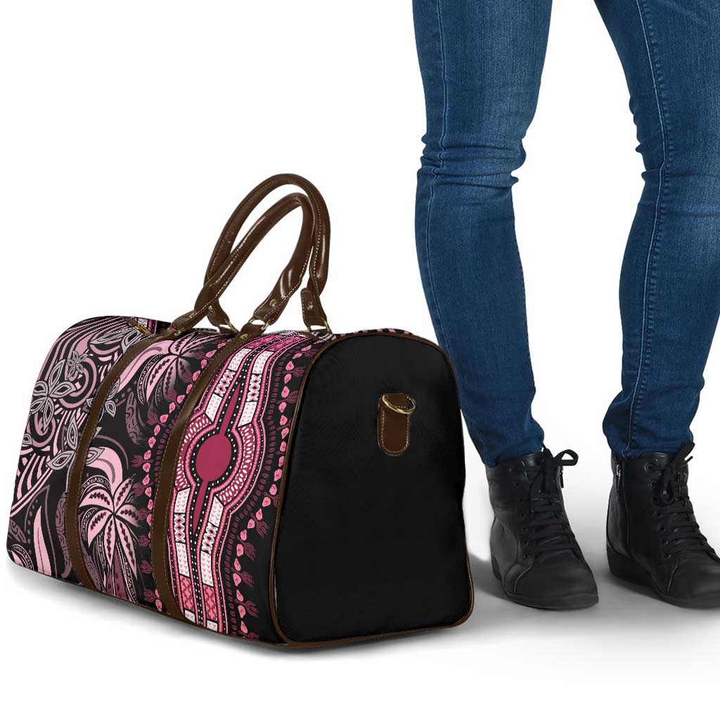 Polynesia Mixed African Dashiki Travel Bag Afro-pacific Culture - Pink