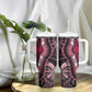 Polynesia Mixed African Dashiki Tumbler With Handle Afro-pacific Culture - Pink