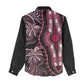 Polynesia Mixed African Dashiki Women Casual Shirt Afro-pacific Culture - Pink LT9