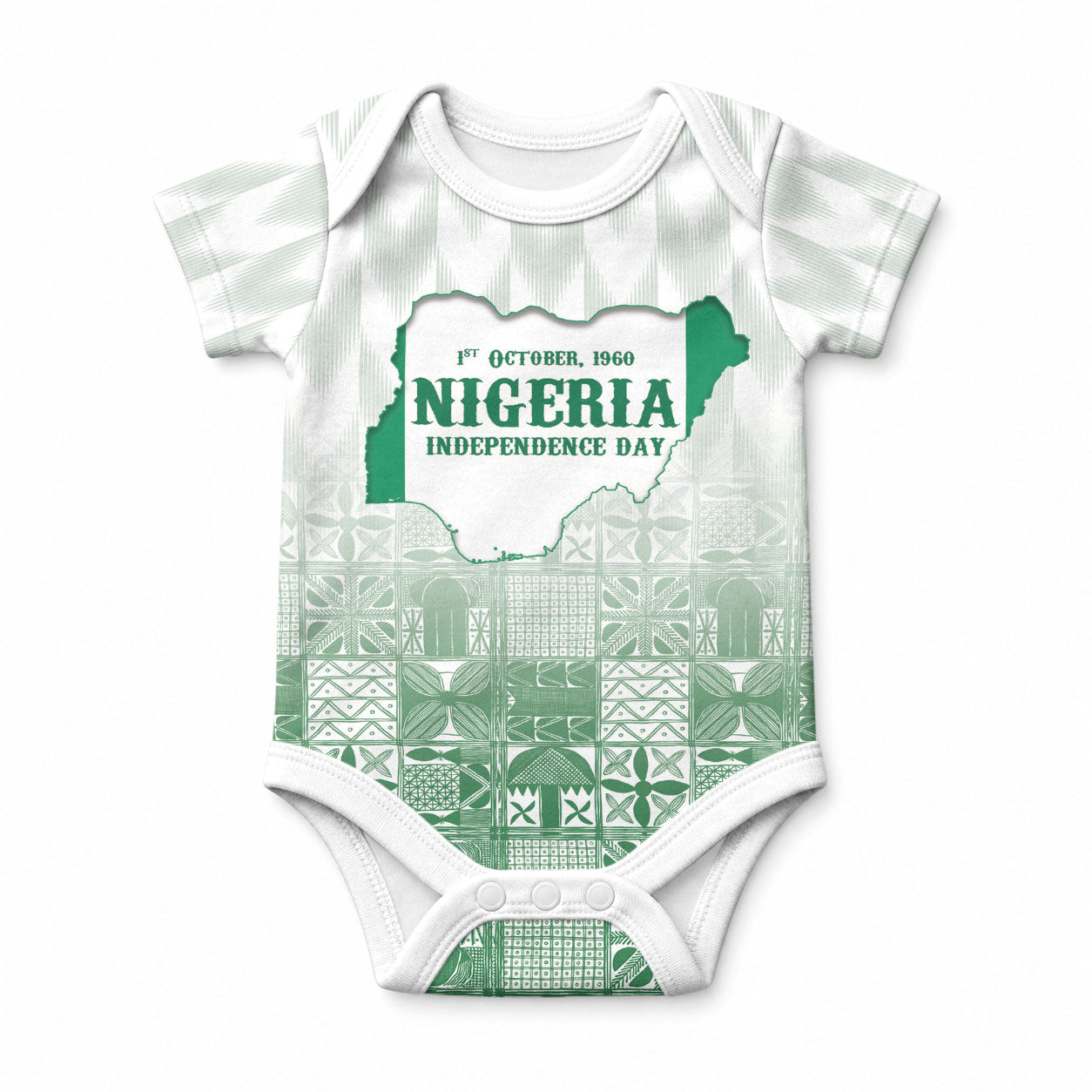 Proudly Nigerian Independence Day 1960 Personalized Baby Onesie
