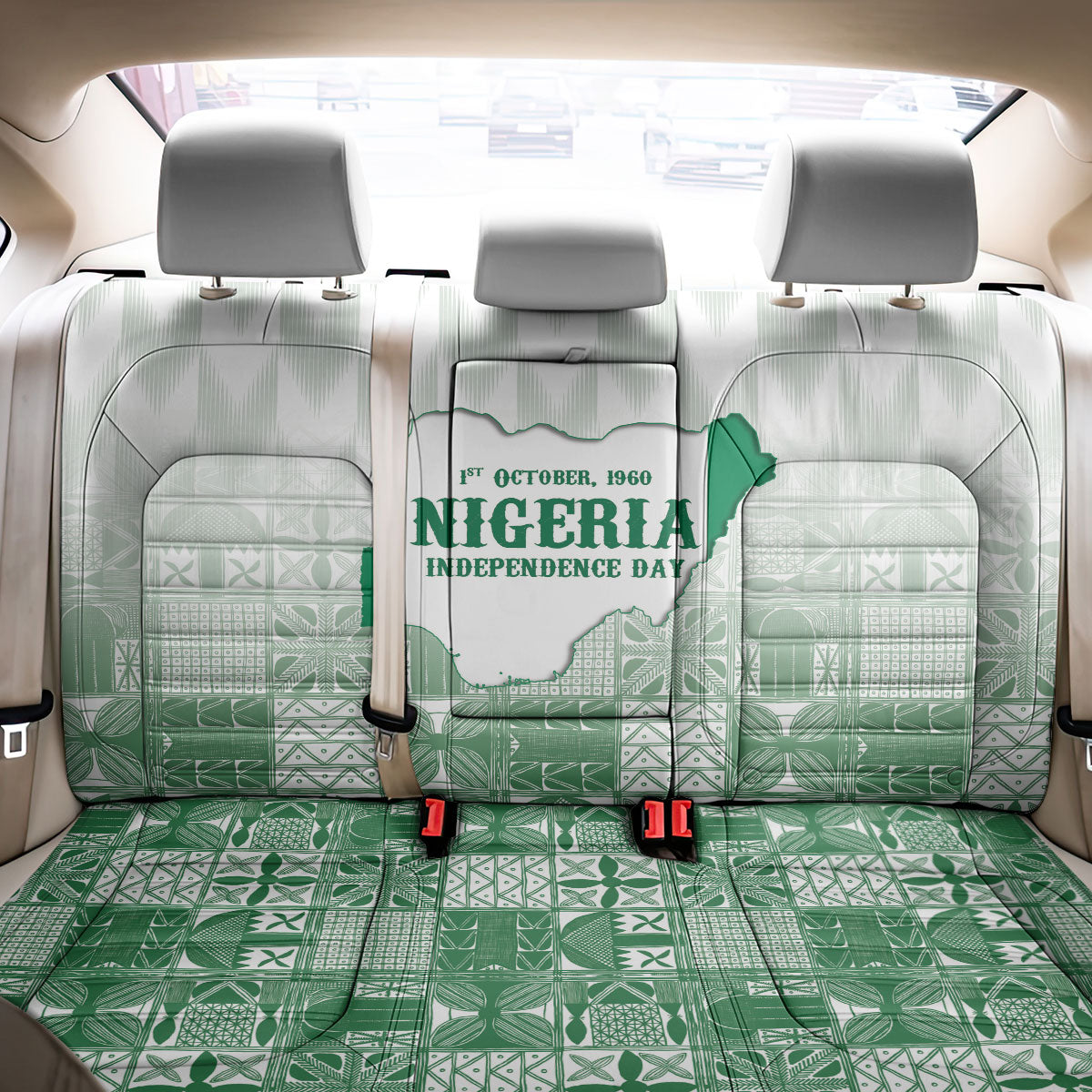 Proudly Nigerian Independence Day 1960 Back Car Seat Cover
