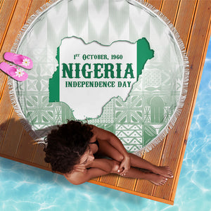 Proudly Nigerian Independence Day 1960 Beach Blanket