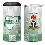 Proudly Nigerian Independence Day 1960 Personalized 4 in 1 Can Cooler Tumbler