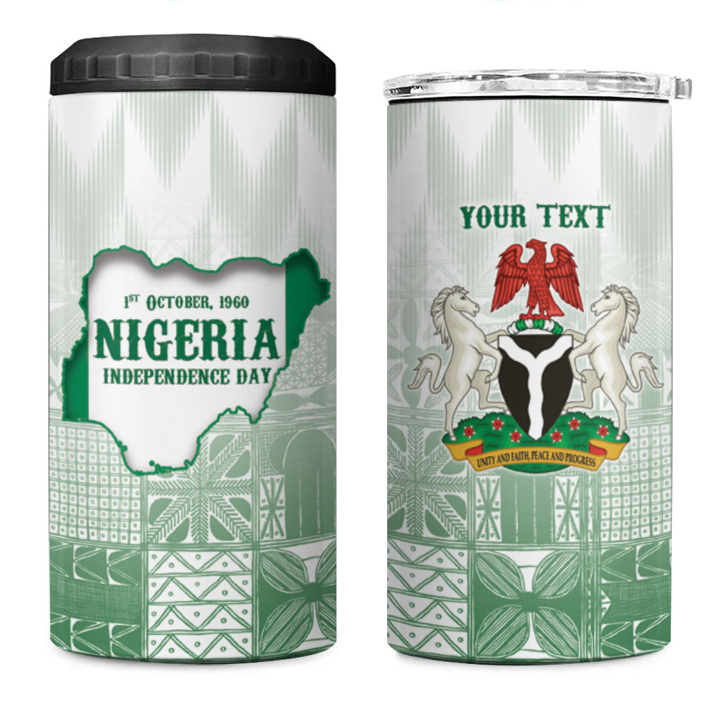 Proudly Nigerian Independence Day 1960 Personalized 4 in 1 Can Cooler Tumbler