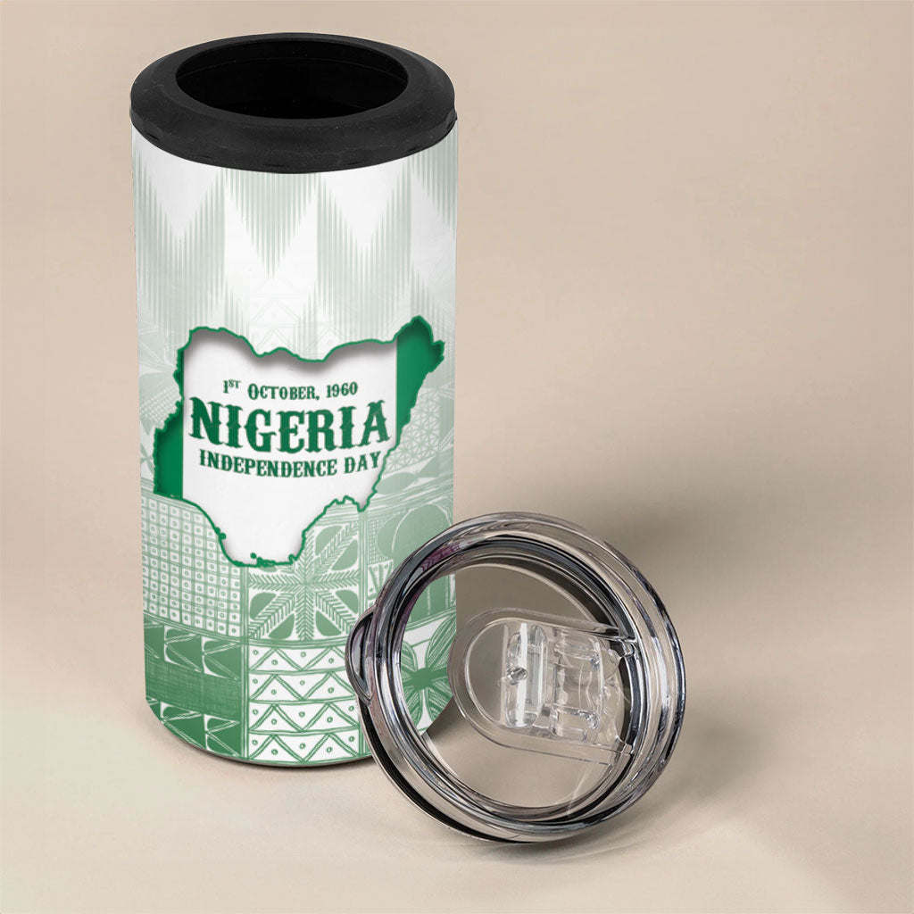 Proudly Nigerian Independence Day 1960 Personalized 4 in 1 Can Cooler Tumbler