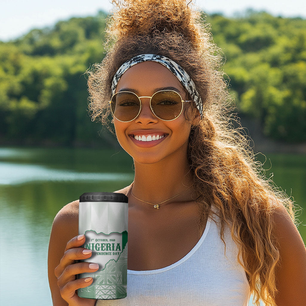 Proudly Nigerian Independence Day 1960 Personalized 4 in 1 Can Cooler Tumbler
