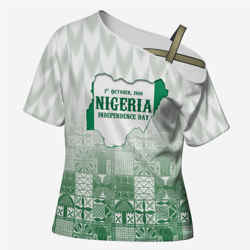 Proudly Nigerian Independence Day 1960 Personalized Cross Shoulder Shirt
