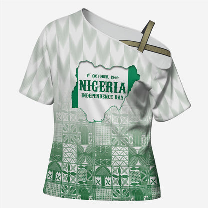 Proudly Nigerian Independence Day 1960 Personalized Cross Shoulder Shirt