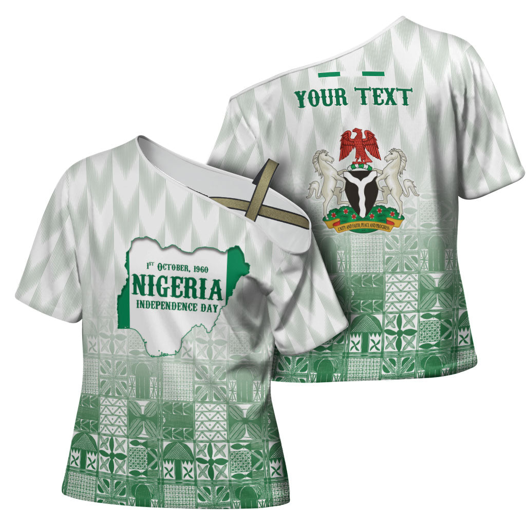 Proudly Nigerian Independence Day 1960 Personalized Cross Shoulder Shirt
