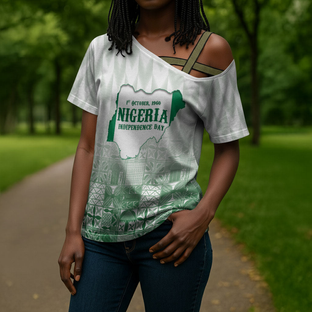 Proudly Nigerian Independence Day 1960 Personalized Cross Shoulder Shirt