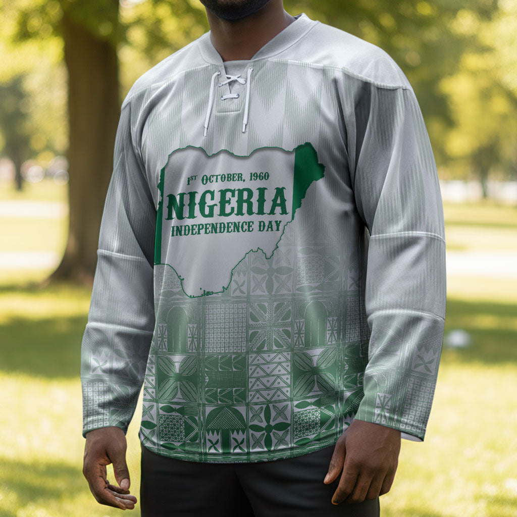 Proudly Nigerian Independence Day 1960 Personalized Hockey Jersey