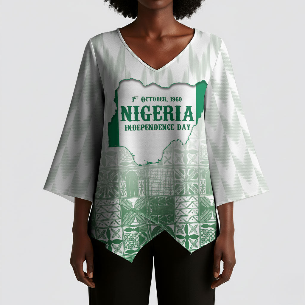 Proudly Nigerian Independence Day 1960 Personalized Kimono Sleeve Blouse