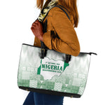 Proudly Nigerian Independence Day 1960 Leather Tote Bag