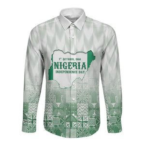 Proudly Nigerian Independence Day 1960 Personalized Long Sleeve Button Shirt