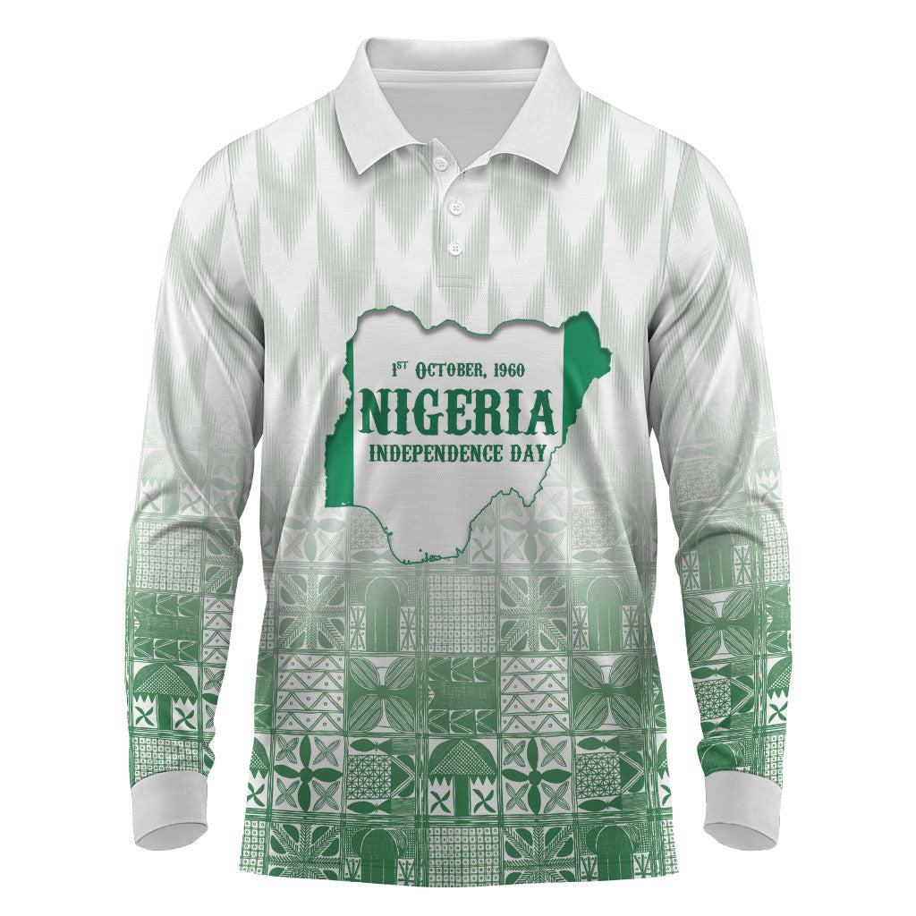 Proudly Nigerian Independence Day 1960 Personalized Long Sleeve Polo Shirt