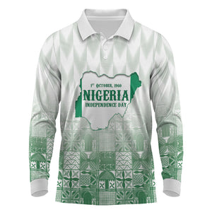 Proudly Nigerian Independence Day 1960 Personalized Long Sleeve Polo Shirt