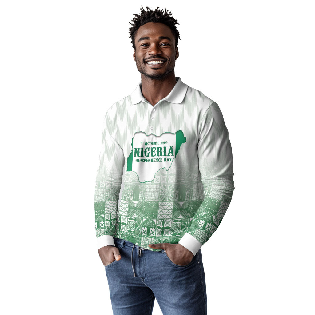Proudly Nigerian Independence Day 1960 Personalized Long Sleeve Polo Shirt