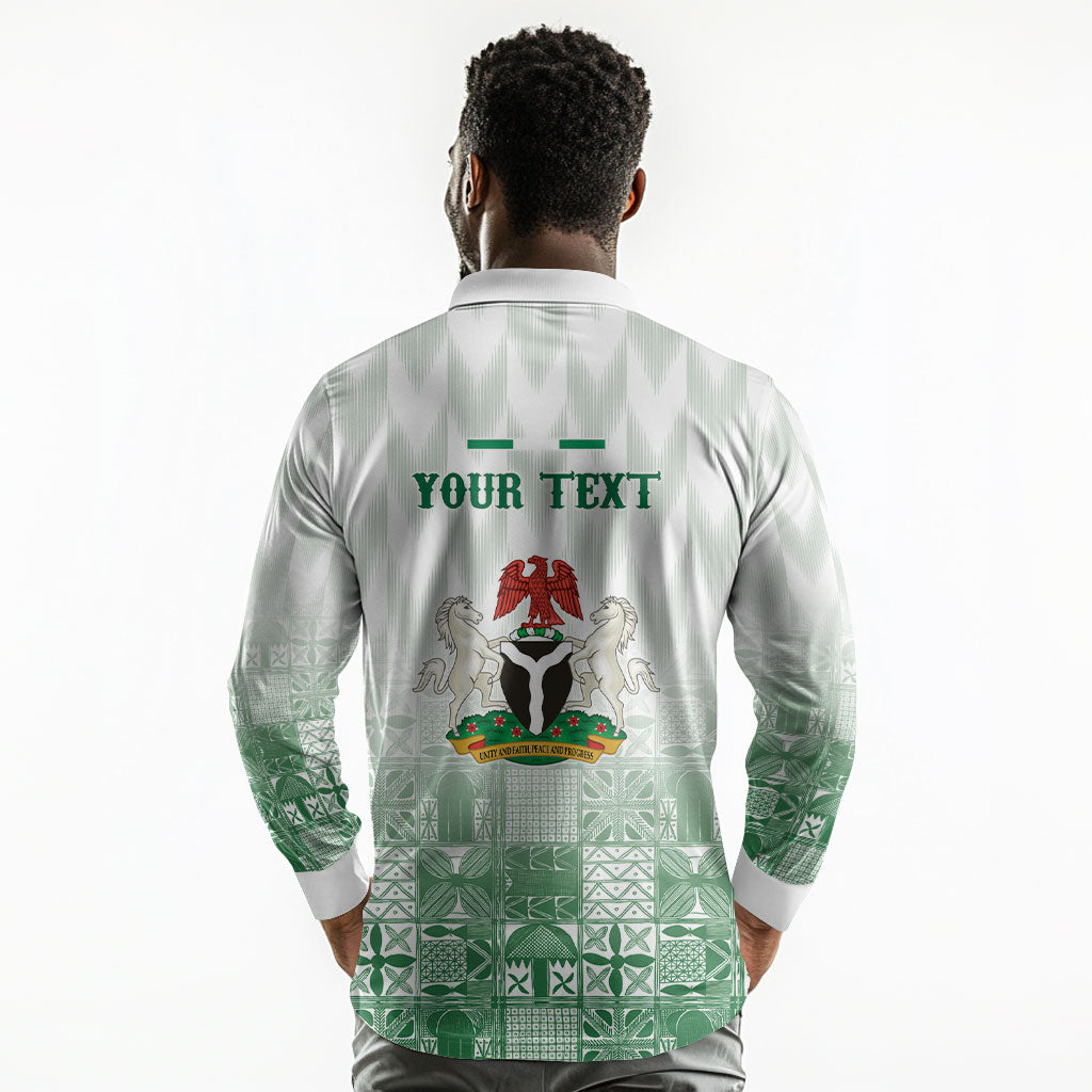 Proudly Nigerian Independence Day 1960 Personalized Long Sleeve Polo Shirt