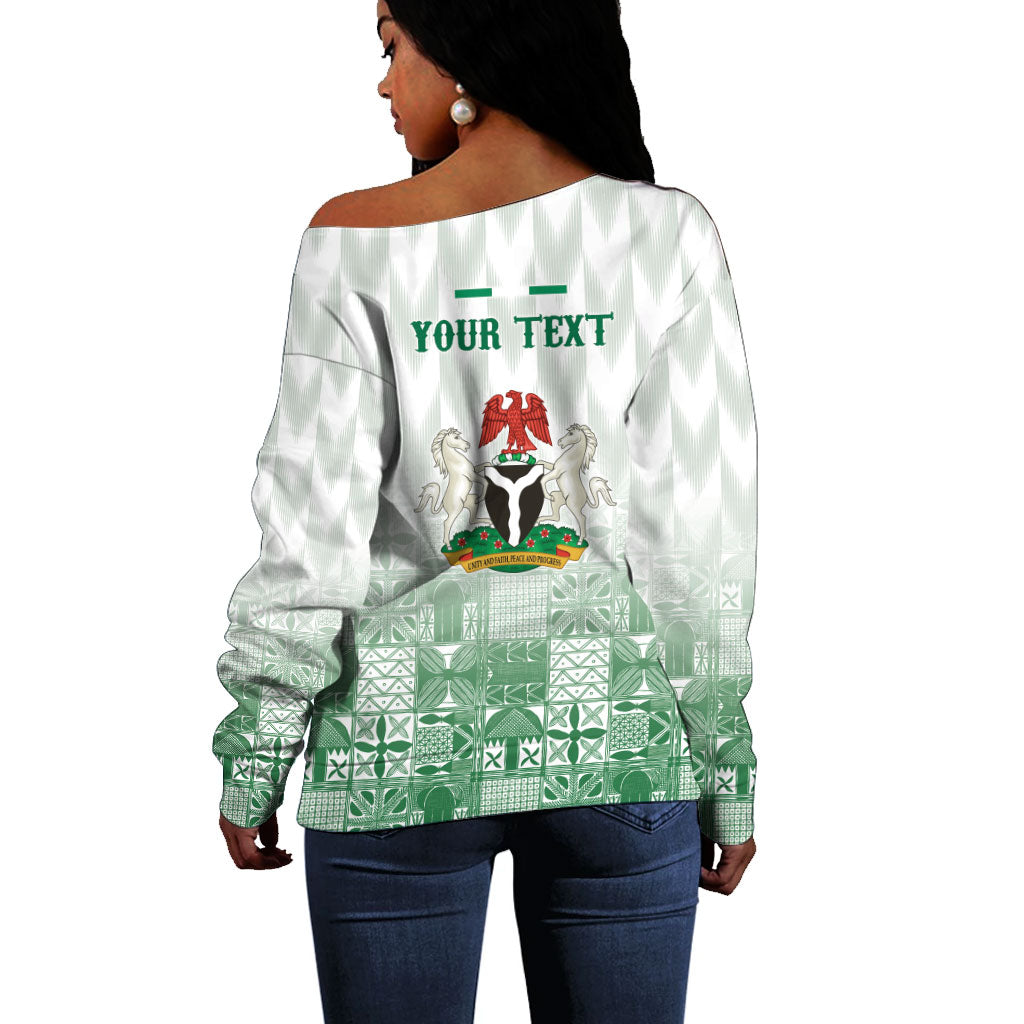 Proudly Nigerian Independence Day 1960 Personalized Off Shoulder Sweater