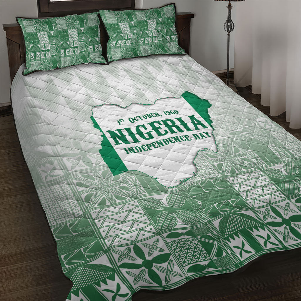 Proudly Nigerian Independence Day 1960 Quilt Bed Set