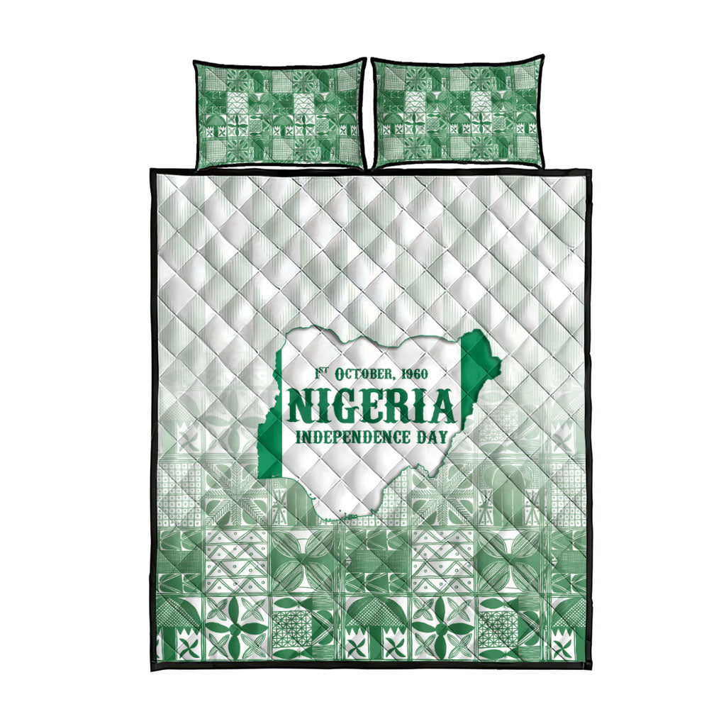 Proudly Nigerian Independence Day 1960 Quilt Bed Set