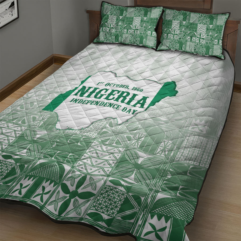 Proudly Nigerian Independence Day 1960 Quilt Bed Set