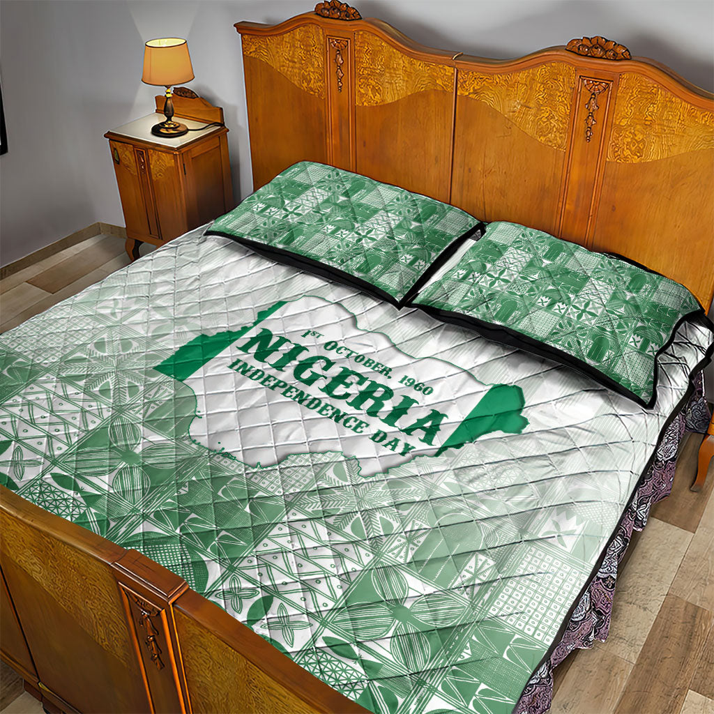 Proudly Nigerian Independence Day 1960 Quilt Bed Set