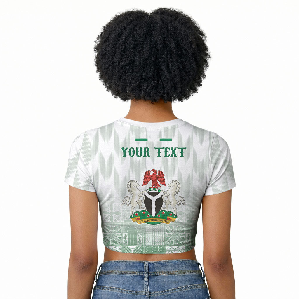 Proudly Nigerian Independence Day 1960 Personalized Raglan Cropped T shirt