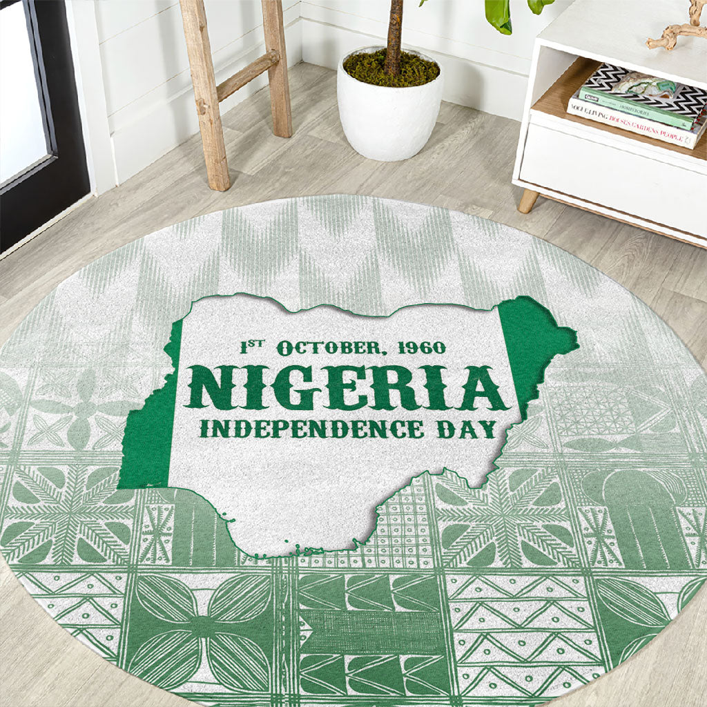 Proudly Nigerian Independence Day 1960 Round Carpet