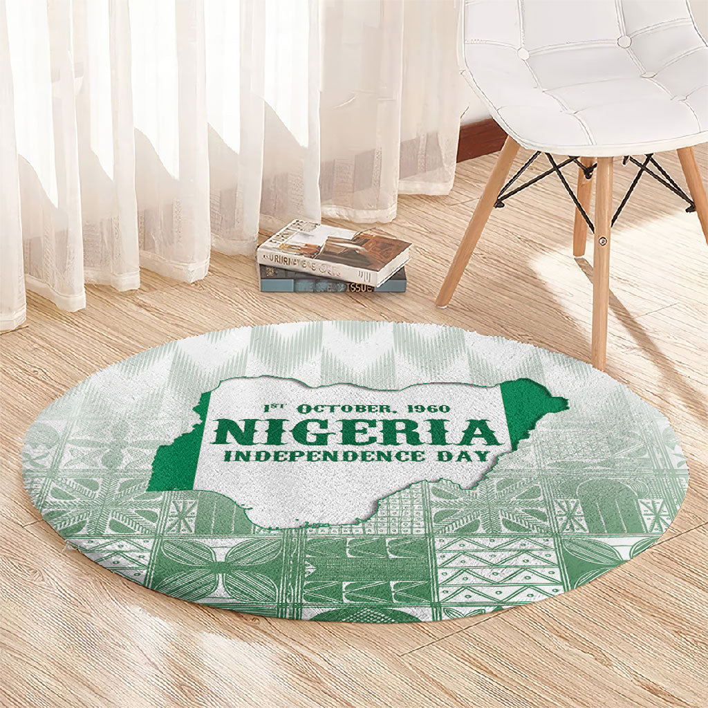 Proudly Nigerian Independence Day 1960 Round Carpet