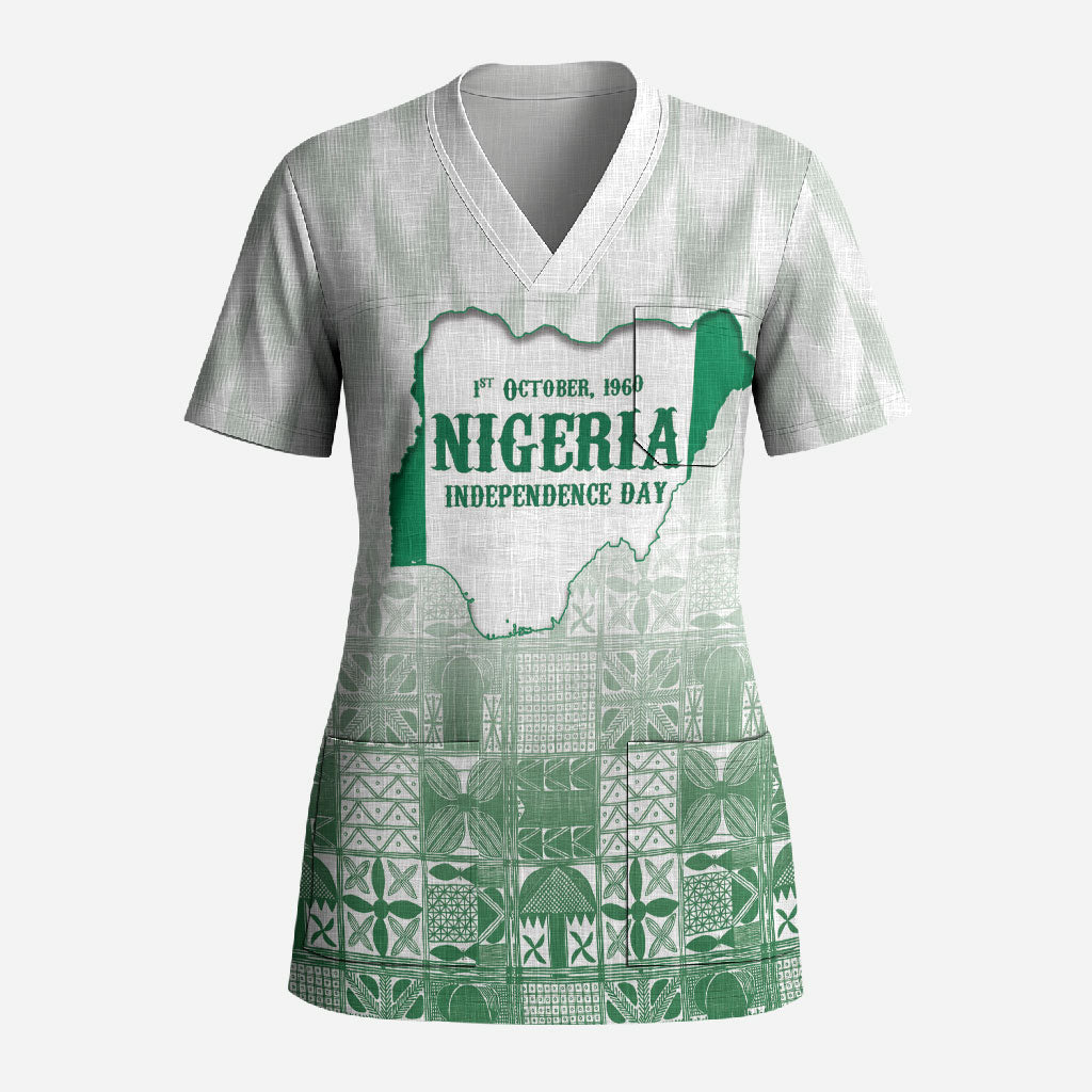 Proudly Nigerian Independence Day 1960 Personalized Scrub Top