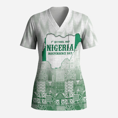 Proudly Nigerian Independence Day 1960 Personalized Scrub Top