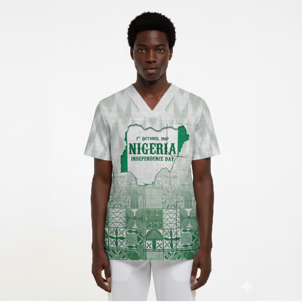 Proudly Nigerian Independence Day 1960 Personalized Scrub Top