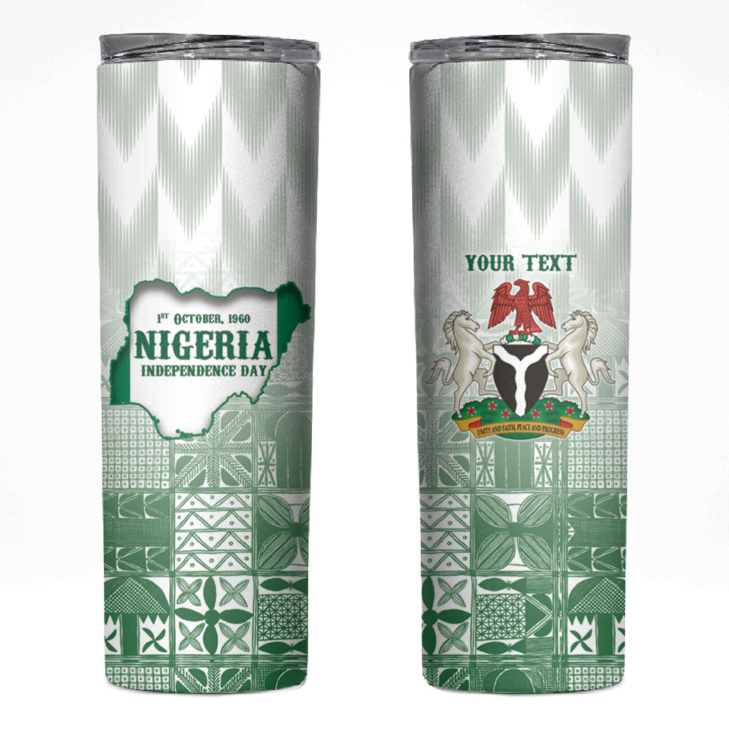 Proudly Nigerian Independence Day 1960 Personalized Skinny Tumbler