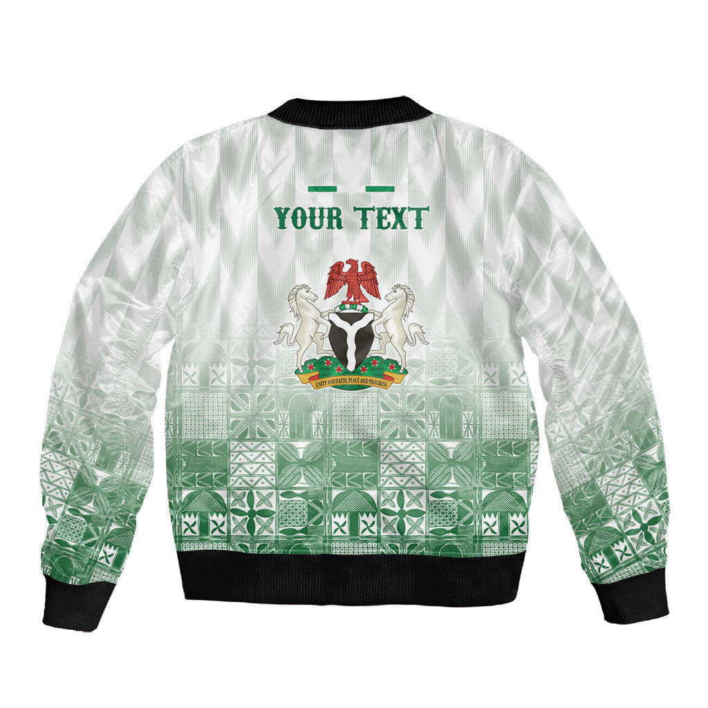 Proudly Nigerian Independence Day 1960 Personalized Sleeve Zip Bomber Jacket