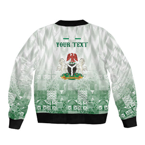 Proudly Nigerian Independence Day 1960 Personalized Sleeve Zip Bomber Jacket