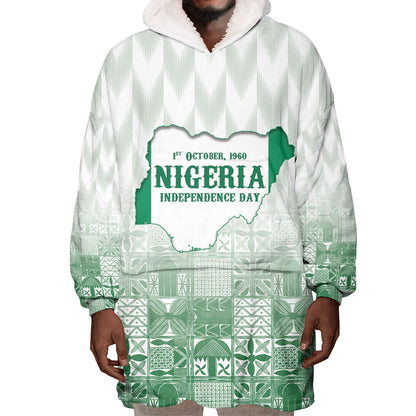 Proudly Nigerian Independence Day 1960 Personalized Wearable Blanket Hoodie