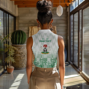 Proudly Nigerian Independence Day 1960 Personalized Women Sleeveless Polo Shirt
