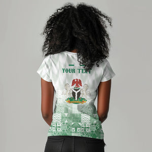 Proudly Nigerian Independence Day 1960 Personalized Women V-Neck T-Shirt