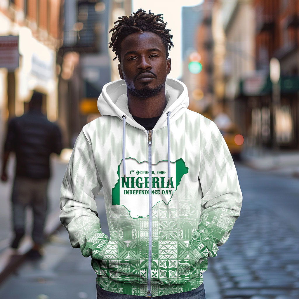 Proudly Nigerian Independence Day 1960 Personalized Zip Hoodie